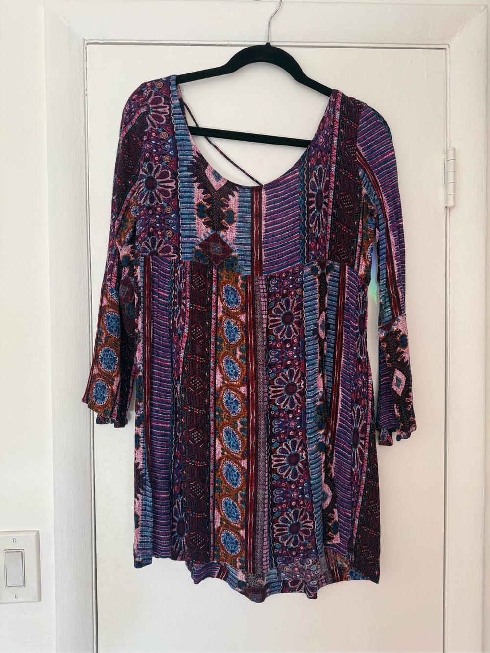 Lucy Love Mixed-Print Mini Dress